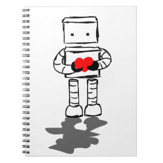 Cuaderno Robot con el corazón