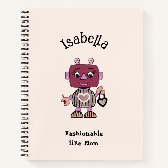 Cuaderno Robot de moda  (Anverso)