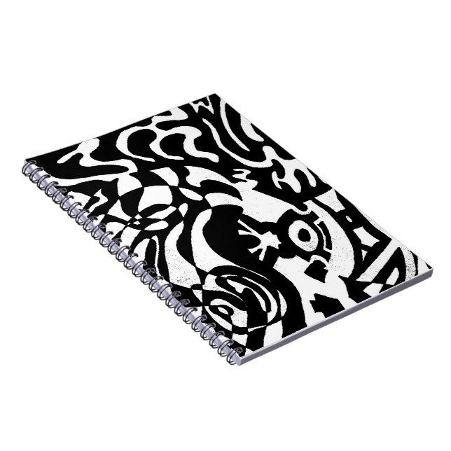 Cuaderno "Robot Dreams" B&W Resumen Art (Lado Derecho)