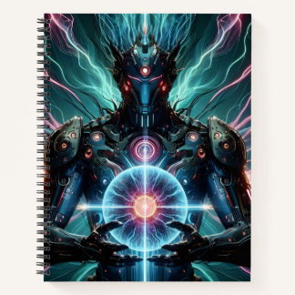 Cuaderno Robot Futurista Núcleo Cósmico Ciberpunk