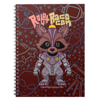 Cuaderno Robot Raccoon Spiral Notebook