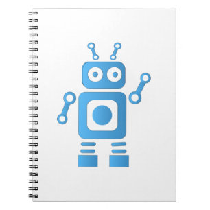 Cuaderno Robot retro azul