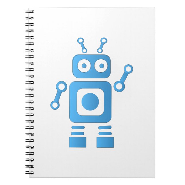 Cuaderno Robot retro azul (Frente)