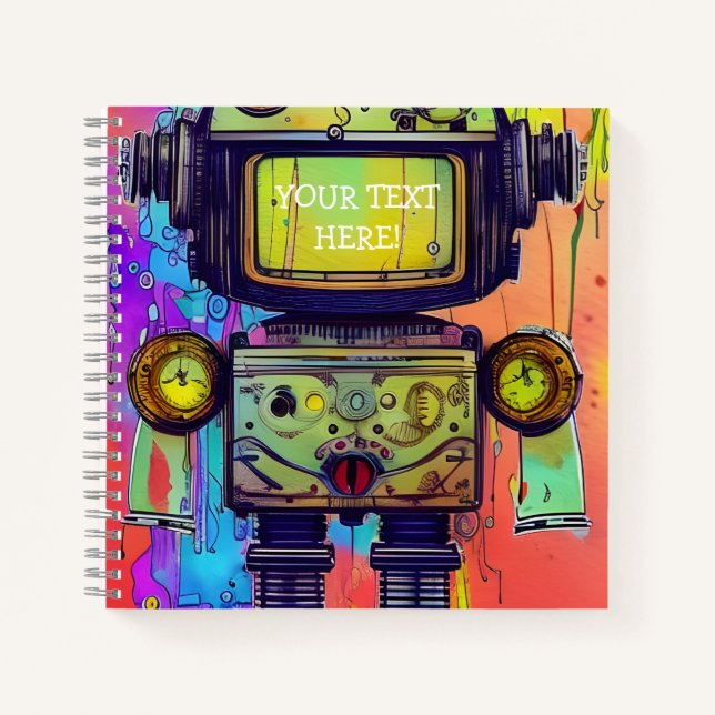 Cuaderno Robot steampunk (Anverso)