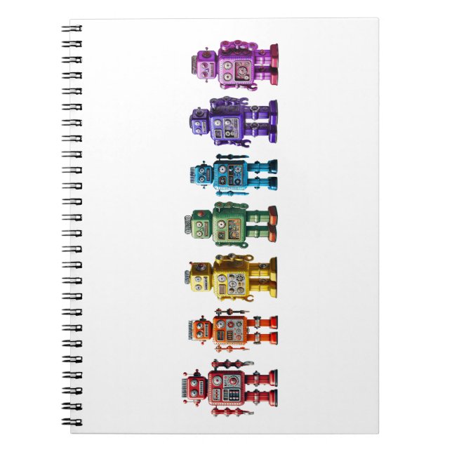 Cuaderno Robots Arcoíris (Frente)