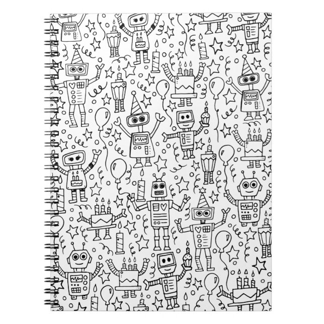 Cuaderno Robots del cumpleaños (Frente)