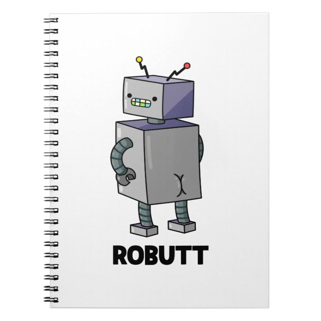 Cuaderno Robutt Funny Robot Pun (Frente)