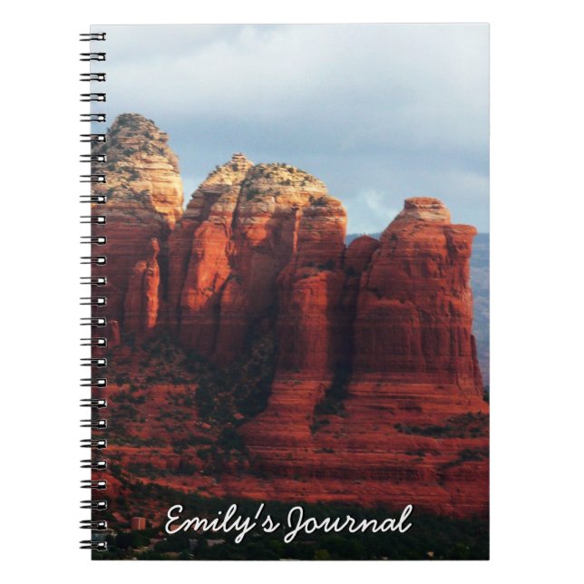 Cuaderno Roca de café nublado en Sedona Arizona (Frente)