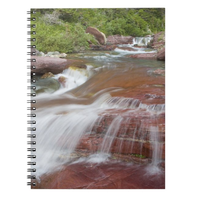 Cuaderno Roca roja en Baring Creek en Glacier National (Frente)