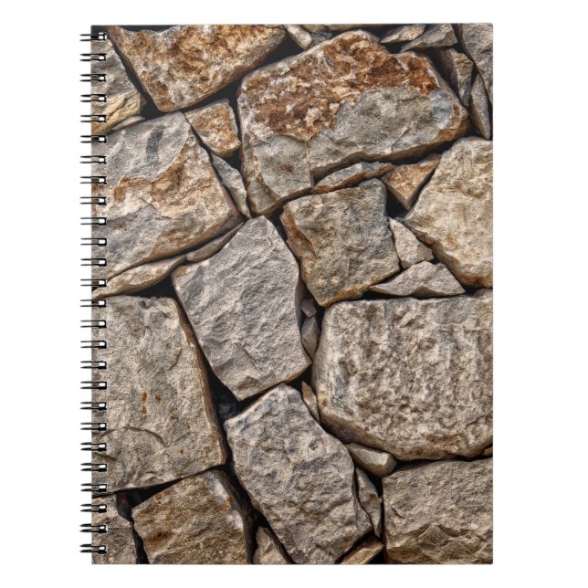 Cuaderno Rocas de mampostería de piedras de pared (Frente)