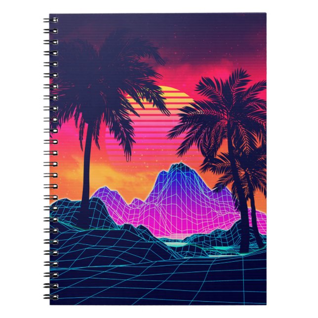 Cuaderno Rocas de vaporolas y palmeras (Frente)
