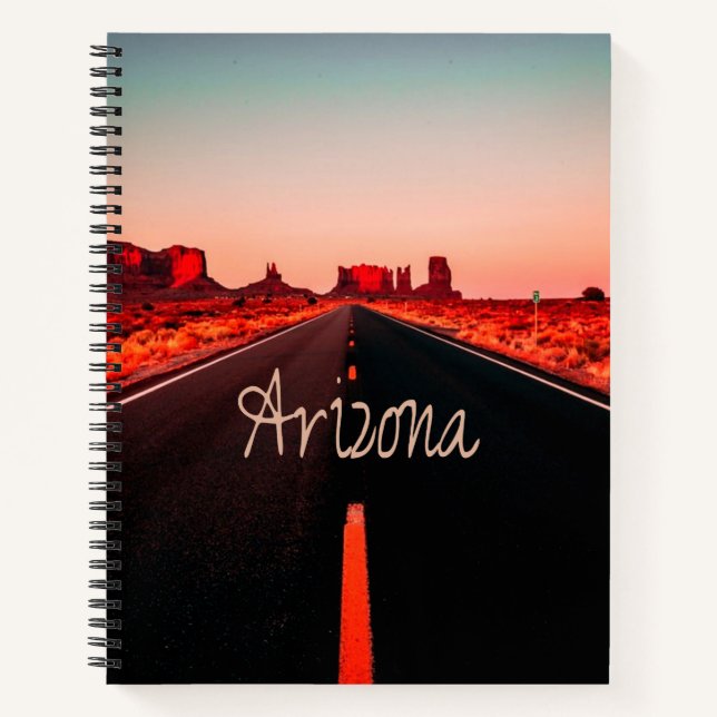 Cuaderno Rocas rojas del desierto Sunset de Arizona (Anverso)