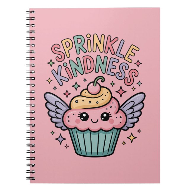 Cuaderno Rocía Amabilidad | Cupcake (Frente)