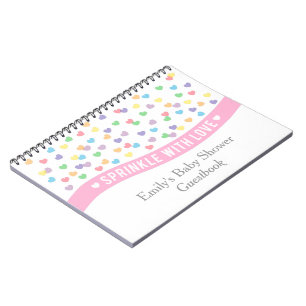 Cuaderno Rocía con Amor, Libro de Invitados para Baby Showe