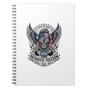 Cuaderno Rociero de bandana patriótica Meta música de rock 