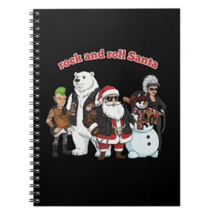 Cuaderno Rock and Roll Santa Navidades Divertidas de Moto