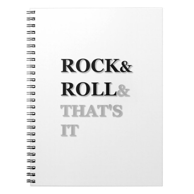 Cuaderno Rock and Roll y eso es todo (Frente)