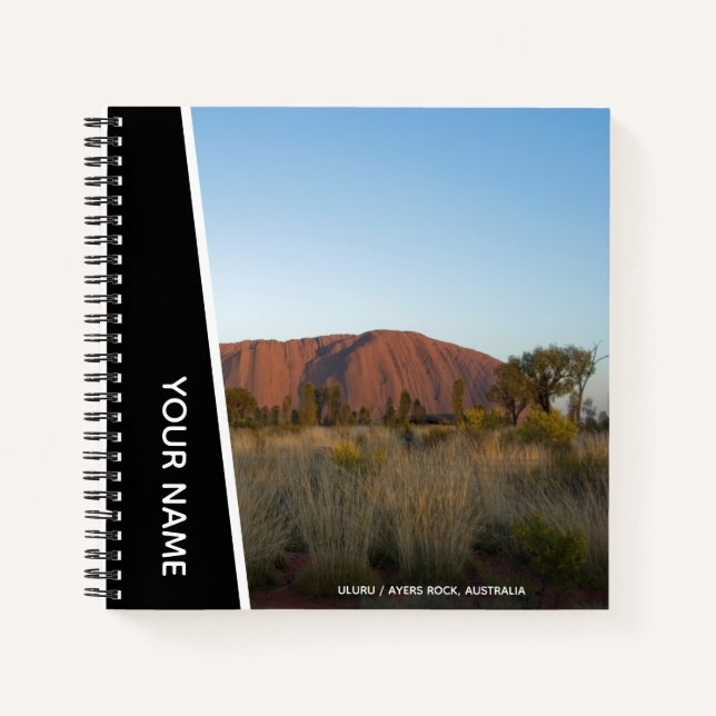 Cuaderno Rock Ayers, Uluru, Australia, plaza negra (Anverso)