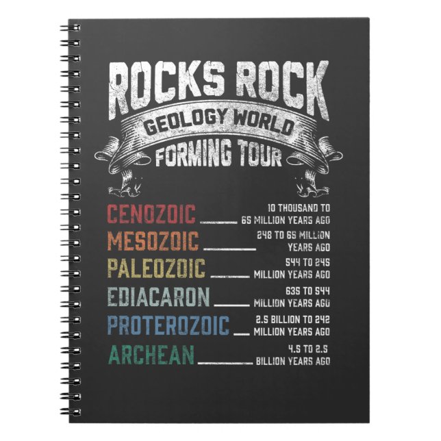 Cuaderno Rock divertido formando geólogo del humor (Frente)