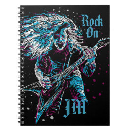 Cuaderno Rock monogramado en bloc de notas Metalizado pesad