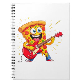 Cuaderno **Rock ’n’ Roll Pizza – Funny Guitar-Playing Slice