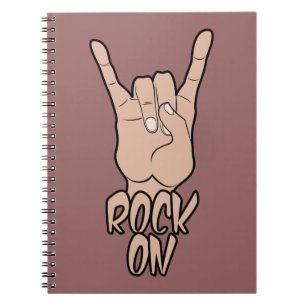 Cuaderno ROCK ON bloc de notas de color personalizado