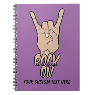 Cuaderno ROCK ON bloc de notas de color personalizado
