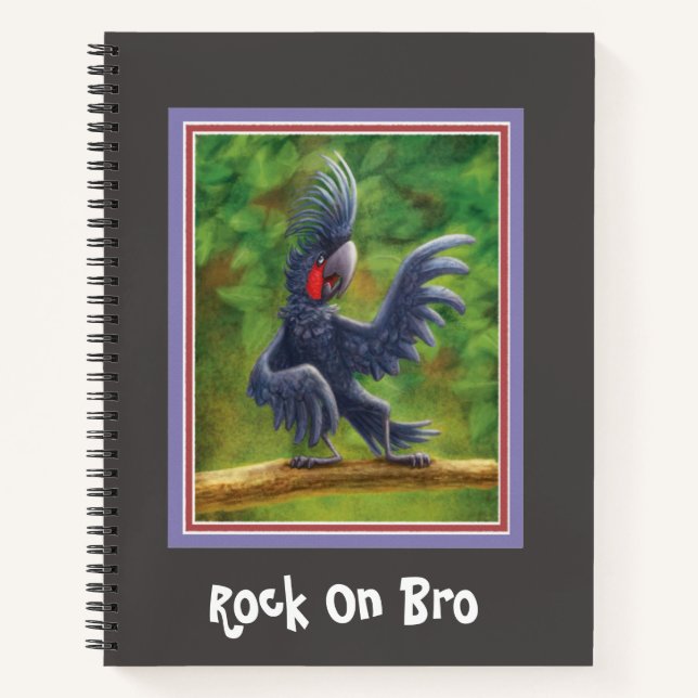 Cuaderno Rock On Bro Black Cockatoo Spiral Notebook (Anverso)