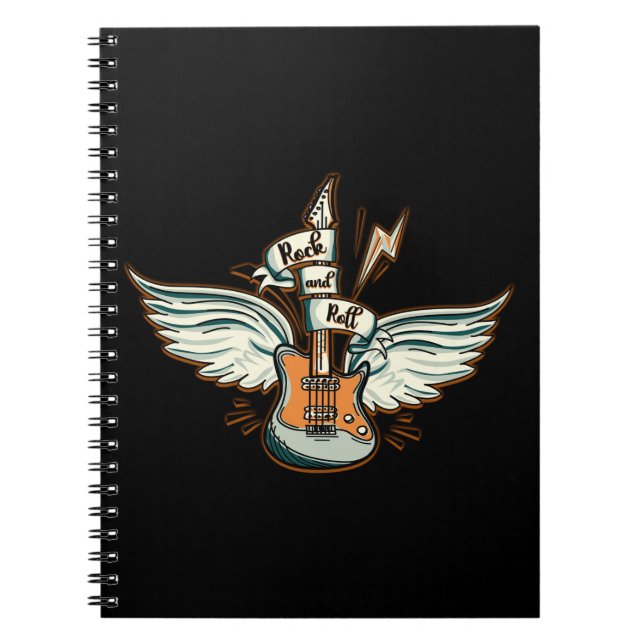 Cuaderno Rock & Roll Guitar Wings Music (Frente)