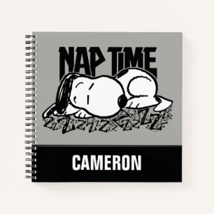 Cuaderno Rock Tees   Tiempo de Nap Snoopy   Añadir su nombr
