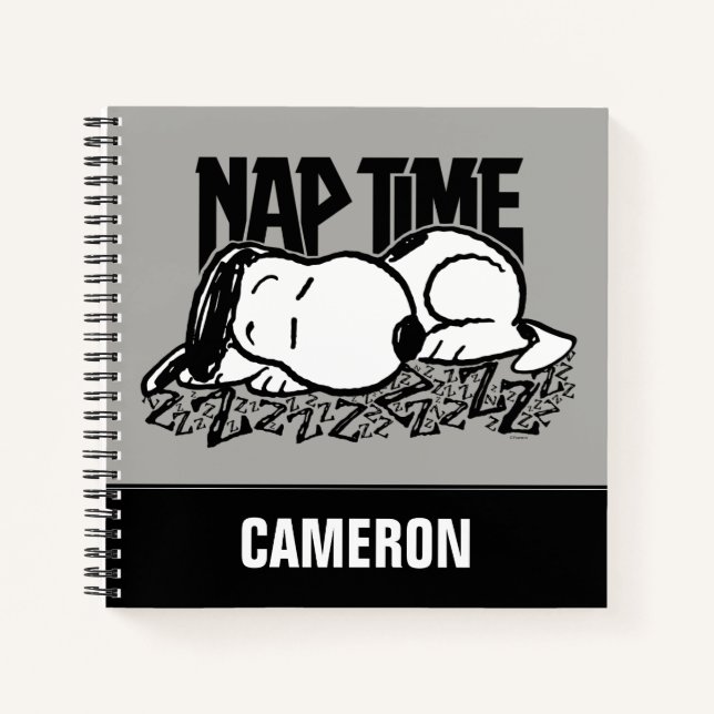 Cuaderno Rock Tees | Tiempo de Nap Snoopy | Añadir su nombr (Anverso)