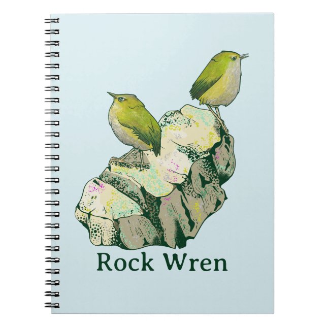 Cuaderno Rock Wren birds Nueva Zelanda (Frente)
