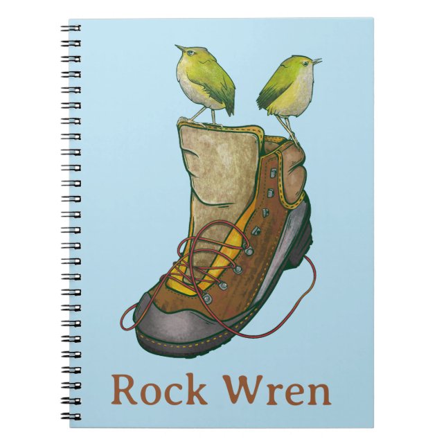 Cuaderno Rock Wren Tuke En una bota de senderismo (Frente)