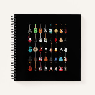 Cuaderno Rock y Rollo de instrumentos musicales de guitarra