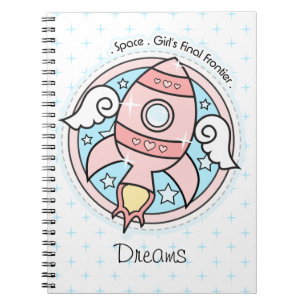 Cuaderno Rocketship Chica Rosa