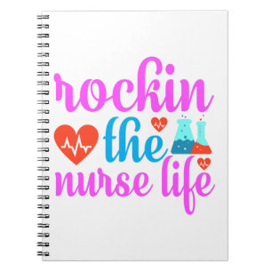 Cuaderno Rockin La enfermera Life-Enfermería-Regalo Ideas-F