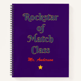 Cuaderno Rockstar de la clase de partidos