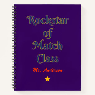 Cuaderno Rockstar de la clase de partidos