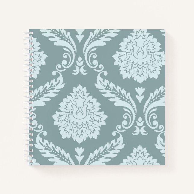 Cuaderno Rococo Damask Art I Duck Egg Blue+Teal (Anverso)
