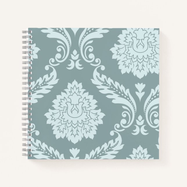 Cuaderno Rococo Damask Art I Duck Egg Blue+Teal (Anverso)