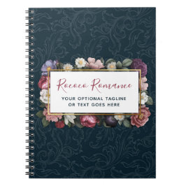 Cuaderno Rococo Damask y Elegante Floral Vintage Femenino