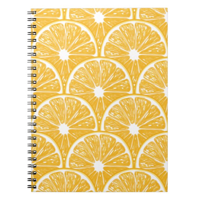 Cuaderno rodajas de naranja, diseño de patrones de frutas t (Frente)