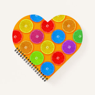Cuaderno Rodajas de Naranja Frescas y Coloridas