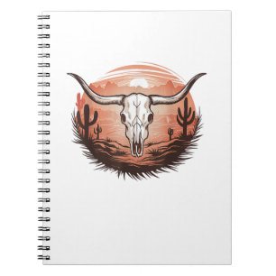 Cuaderno Rodeo de vaquero de Cow Skull