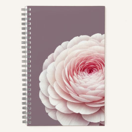 Cuaderno Rojizo Ahumado Flora Botánica Romántica Mauve
