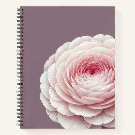 Cuaderno Rojizo Ahumado Flora Botánica Romántica Mauve