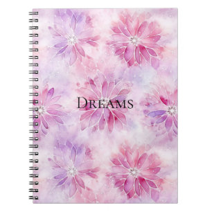 Cuaderno Rojizo Femenino Rosa Chic Lavanda Floral  