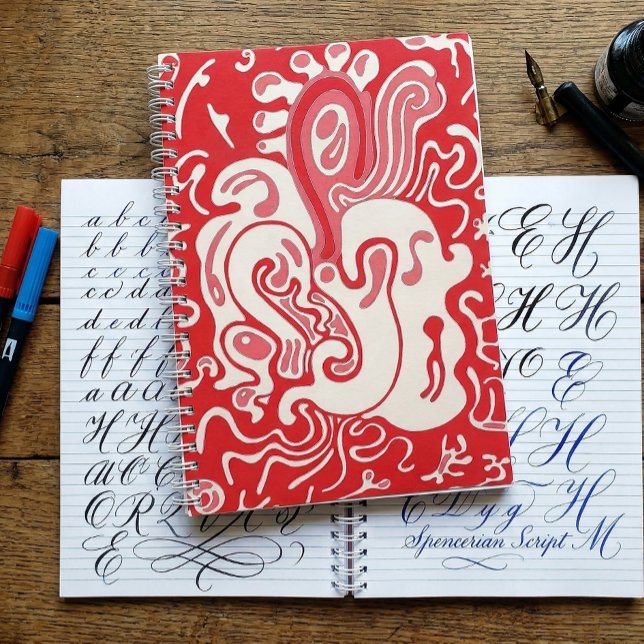 Cuaderno Rojo (AI product visualization - art is not AI)