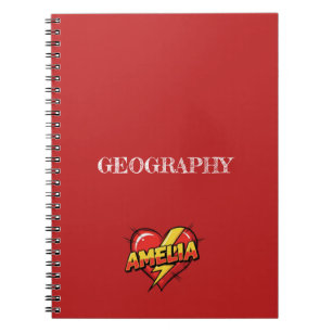 Cuaderno Rojo Amelia Heart