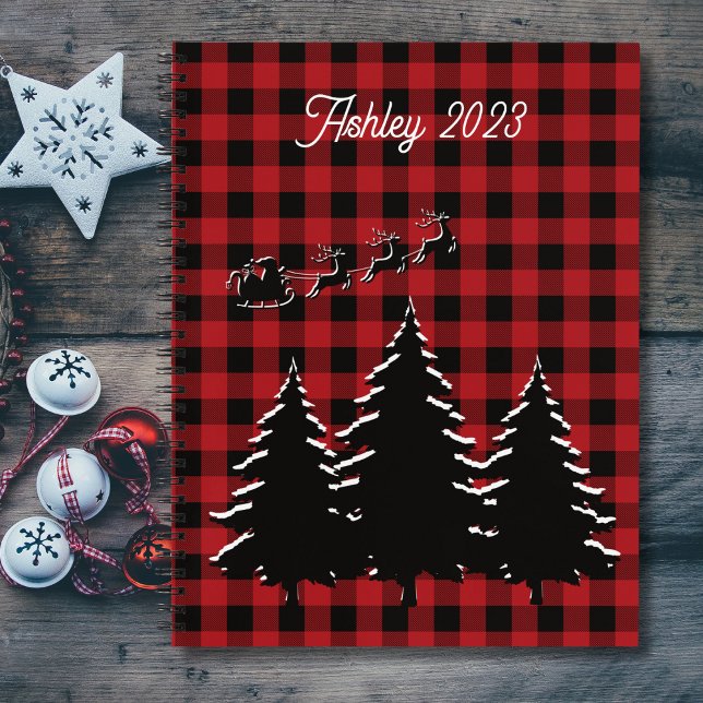 Cuaderno Rojo - Árboles de chapa de búfalo negro y Santa (Subido por el creador)